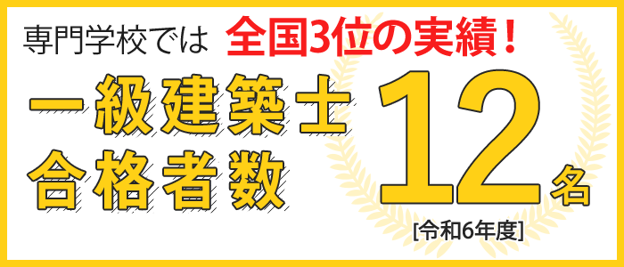 一級建築士合格者数：12名